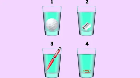 TEST IQ | În care dintre aceste 4 pahare se află cea mai multă apă, de fapt?