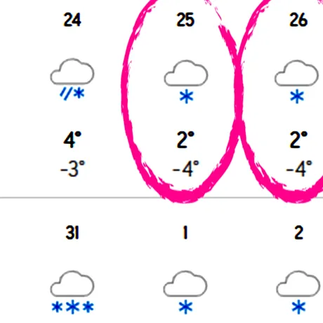 Lista orașelor din România în care ninge în cele două zile de Crăciun, potrivit meteorologilor Accuweather