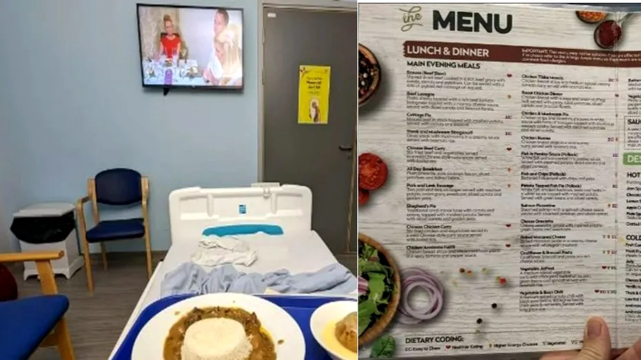 Ce mâncare a primit la cină un român internat într-un spital din Liverpool: 