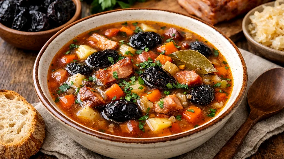 Ciorbă de prune uscate, o rețetă tradițională cu gust surprinzător. Ingredientele de care ai nevoie