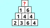 Test IQ exclusiv pentru genii | Ce număr trebuie să fie în vârful piramidei?