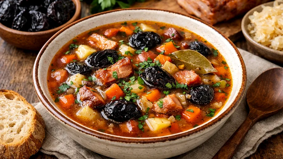 Ciorbă de prune uscate, o rețetă tradițională cu gust surprinzător. Ingredientele de care ai nevoie