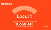Locul 1.  ARCMEDIA, liderul în presa online din România cu peste 11 milioane de cititori în luna februarie