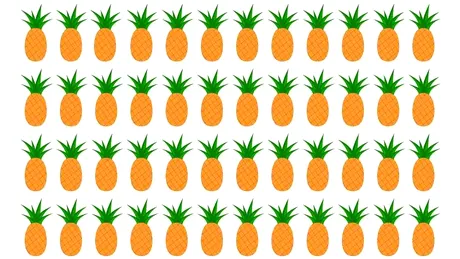 TEST IQ | Care ananas este diferit de ceilalți? Găsiți-l în maximum 5 secunde!