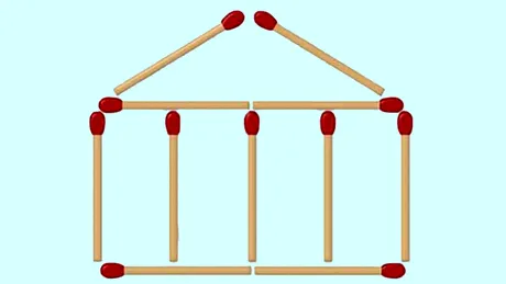 Test IQ exclusiv pentru genii | Mută 2 bețe de chibrit, pentru a obține 11 pătrate!