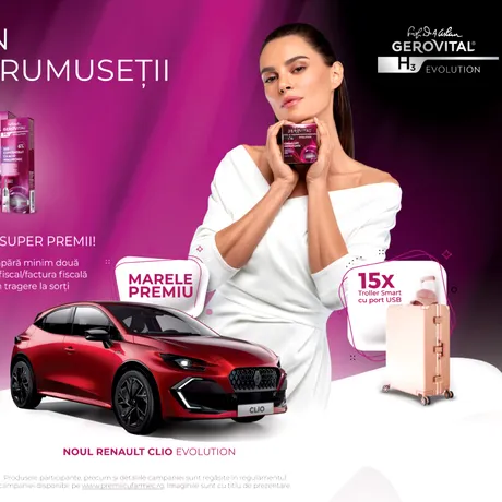 (P) Câștigă un ten perfect și un super autoturism cu Gerovital H3 Evolution
