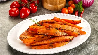 Cartofi dulci copți perfecți. Rețeta simplă care îi face crocanți la exterior și caramelizați în interior