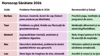 Cu ce probleme de sănătate te-ai putea confrunta în 2026, în funcție de zodia ta