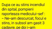 BANC | Incendiu la spital
