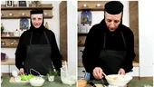 Salată de ciuperci cu maioneză vegetală. Rețeta de post pregătită la Mănăstirea Chiroiu / VIDEO