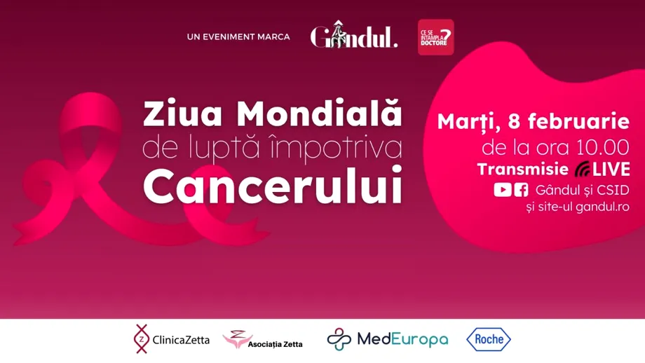 Conferința „Ziua Mondială de luptă împotriva cancerului” în direct din studioul GÂNDUL LIVE, 8 februarie de la ora 10.00