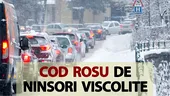 Cod roșu de ninsori viscolite în România, emis de meteorologii Severe Weather Alert