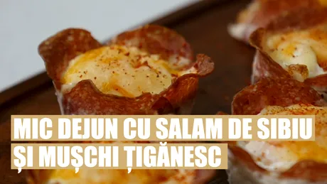 Mic dejun cu Salam de Sibiu IGP Cris-Tim și Mușchi Țigănesc