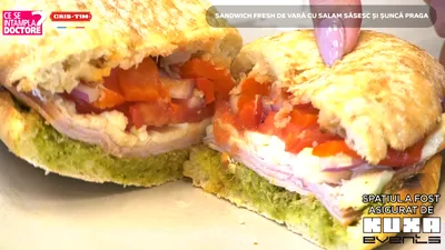 Sandwich fresh de vară cu Salam Săsesc și Șuncă Praga