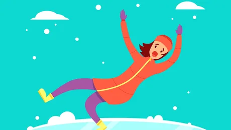 Cum să mergi corect pe gheaţă pentru a evita accidentările neplăcute