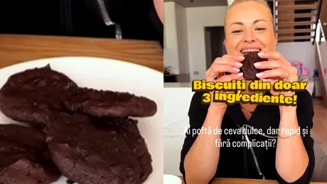Biscuiți din trei ingrediente, după rețeta Elwirei Petre. Desert rapid și fără zahăr adăugat