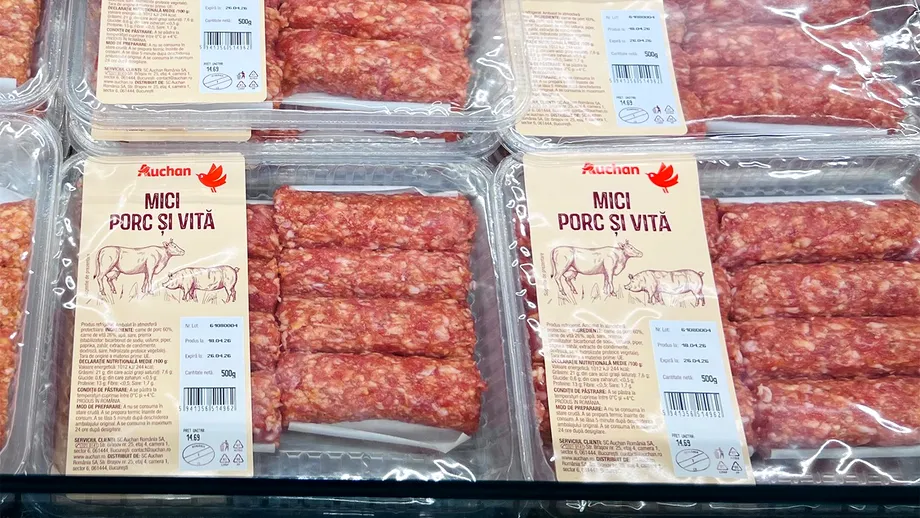 Din ce sunt făcuți mititeii marcă proprie din Auchan. Mulți români îi cumpără pentru grătarul de 1 Mai