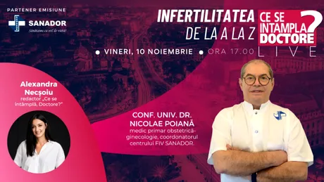 CSID.RO Live: INFERTILITATEA, de la A la Z, cu Conf. Dr. Nicolae Poiană