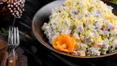 Rețeta veche de salată rusească. Se prepară destul de rapid și e un adevărat deliciu