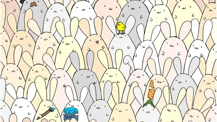 TEST IQ | Doar 2% dintre oameni pot găsi oul de Paște ascuns printre iepurași