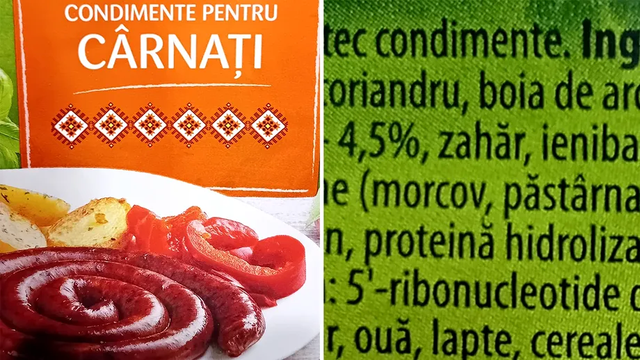 Ce conțin condimentele pentru cârnați din supermarket. Ce reprezintă 