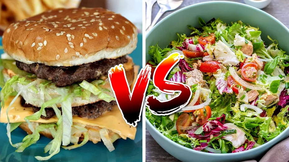 O salată cu ton sau un Big Mac de la McDonald's: Ce îngrașă mai mult? Am făcut calculul caloric