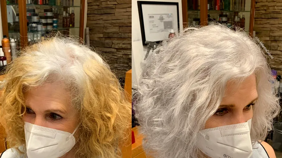 Părul alb poate fi foarte sexy! Un hairstilist transformă părul doamnelor în adevărate opere de artă