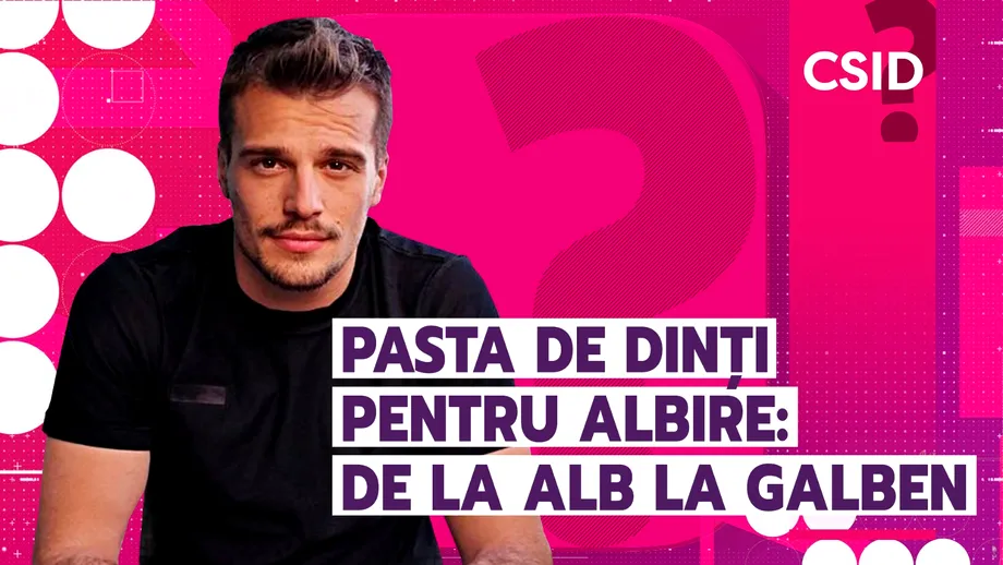 Pasta de dinți cu efect de albire. De la alb la galben în 3 minute