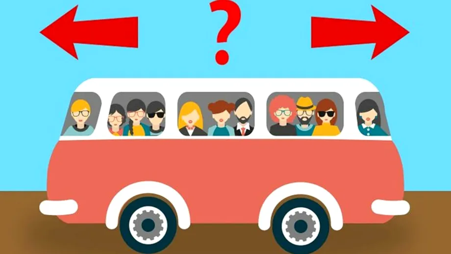 Test de logică | În ce direcție circulă, de fapt, autobuzul din imagine?