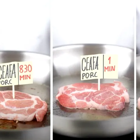 Câte minute trebuie lăsată ceafa de porc în tigaie, de fapt. Greșeala pe care mulți români o fac