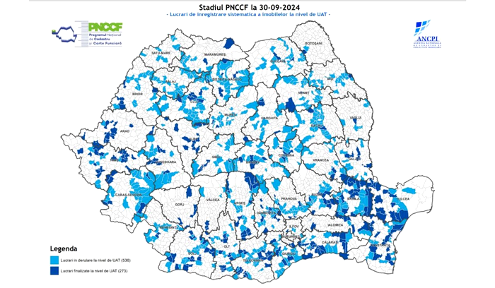 Lucrări de cadastru gratuite pe 6,5 milioane de hectare