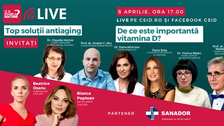 CSID.RO Live: despre terapii antiaging și vitamina D
