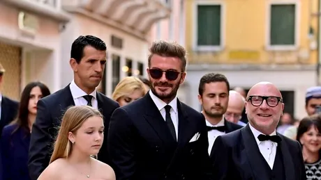 David Beckham, la braț cu fiica lui. E o adevărată domnișoară