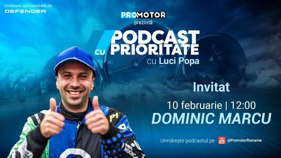 „Podcast cu Prioritate” #63 by ProMotor. Dominic Marcu – de la schi la volanul unei Tesla de curse