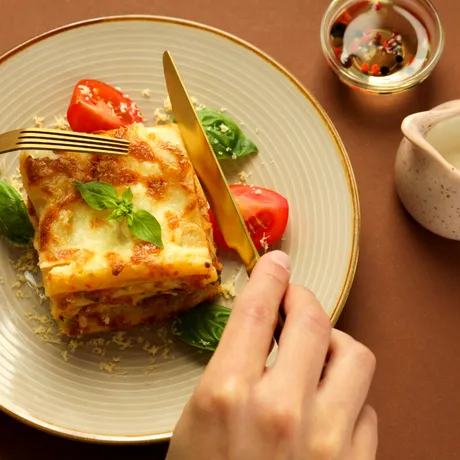 Lasagna cu cotlet haiducesc