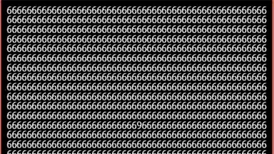 Iluzie optică | Printre aceste cifre 6, se află și o cifră 9. Găsiți-o!