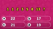 Test de inteligență | Ce număr completează seria: 1, 1, 2, 3, 5, 8, 13?