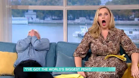 Bărbatul cu cel mai mare penis din lume i-a lăsat cu gura căscată pe prezentatorii unei emisiuni. Măsoară 34.3cm în stare erectă