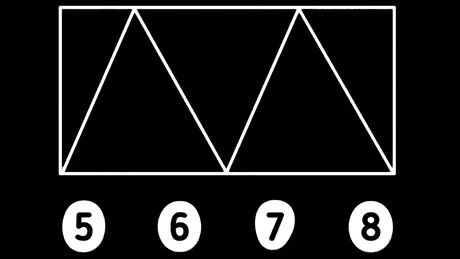 TEST de inteligență de Anul Nou | 5, 6, 7 sau 8? Câte triunghiuri sunt, de fapt?