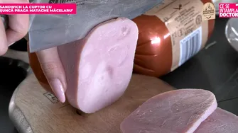 Sandwich la cuptor cu șuncă