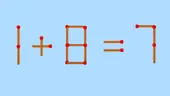 Test de inteligență cu chibrituri | Corectați 1+8=7, mutând un singur băț