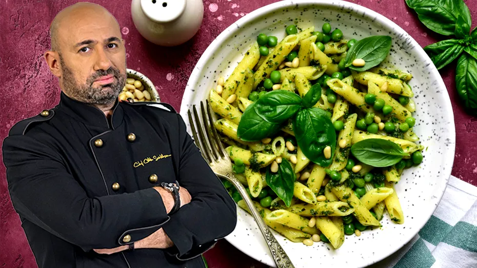 Rețeta inventată de paste de post a lui chef Scărlătescu. Ai nevoie de 2 ingrediente pentru sos!