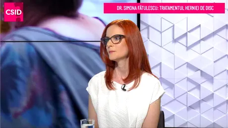Dr. Simona Fătulescu, Sanador: despre tratament și recuperare în hernia de disc