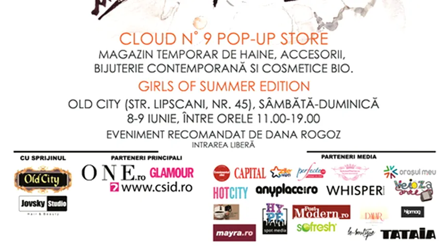 40 de designeri români te aşteaptă, pe 8 şi 9 iunie, la CLOUD NO. 9 POP-UP STORE