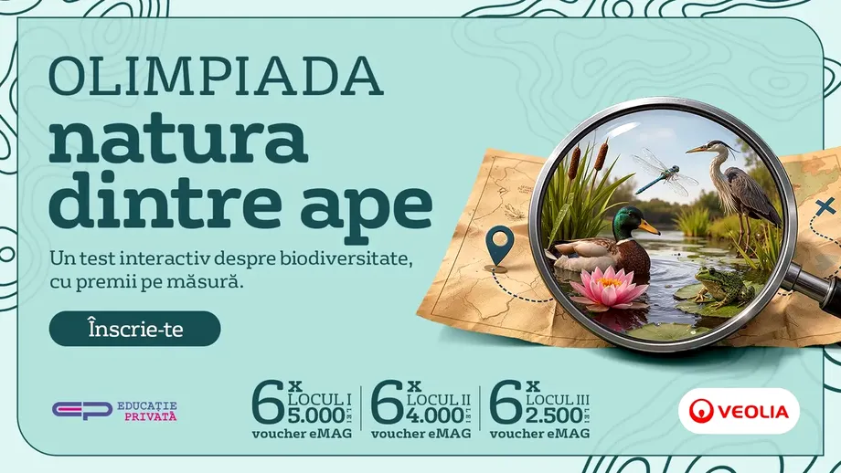 Veolia România continuă Olimpiada de Biodiversitate „Natura dintre Ape”, la nivel național
