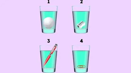 TEST IQ | În care dintre aceste 4 pahare se află cea mai multă apă, de fapt?