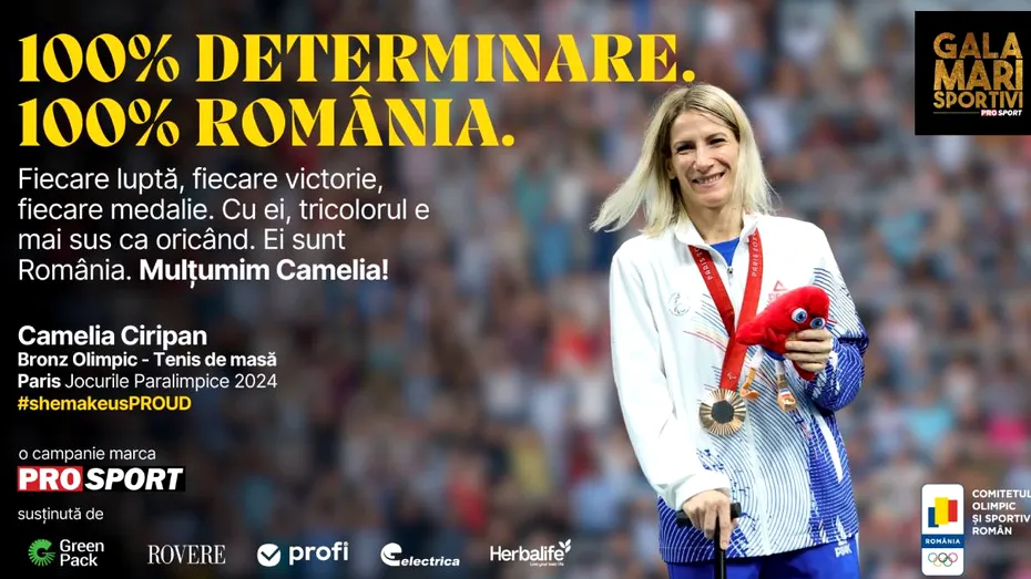 Camelia Ciripan, premiată la Gala Mari Sportivi 2024! A câștigat medalia de bronz la paratenis de masă, la Jocurile Paralimpice de la Paris 2024