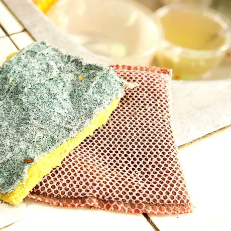 La câte zile trebuie schimbat buretele de vase. Poate ascunde Salmonella și E. coli după doar câteva zile