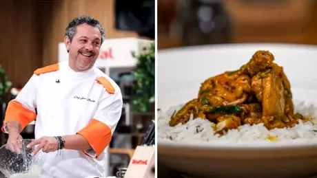 Rețeta de curry cu pui a lui Sorin Bontea. Ce ingredient secret folosește bucătarul: „Plăcerea mea nevinovată”