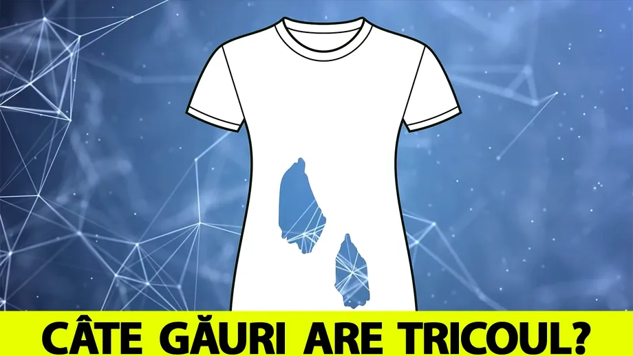 Test de inteligență exclusiv pentru genii | Câte găuri are acest tricou, de fapt?